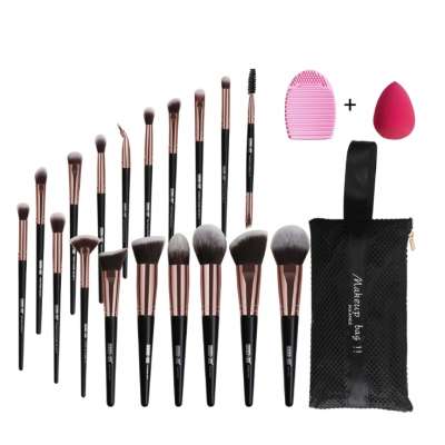 18 Pcs Makeup Brush Set with Brushes Organizer Bag Brush Cleaner and Makeup Sponge